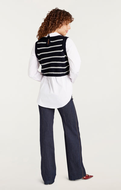 Striped Mara Shaker Pullover