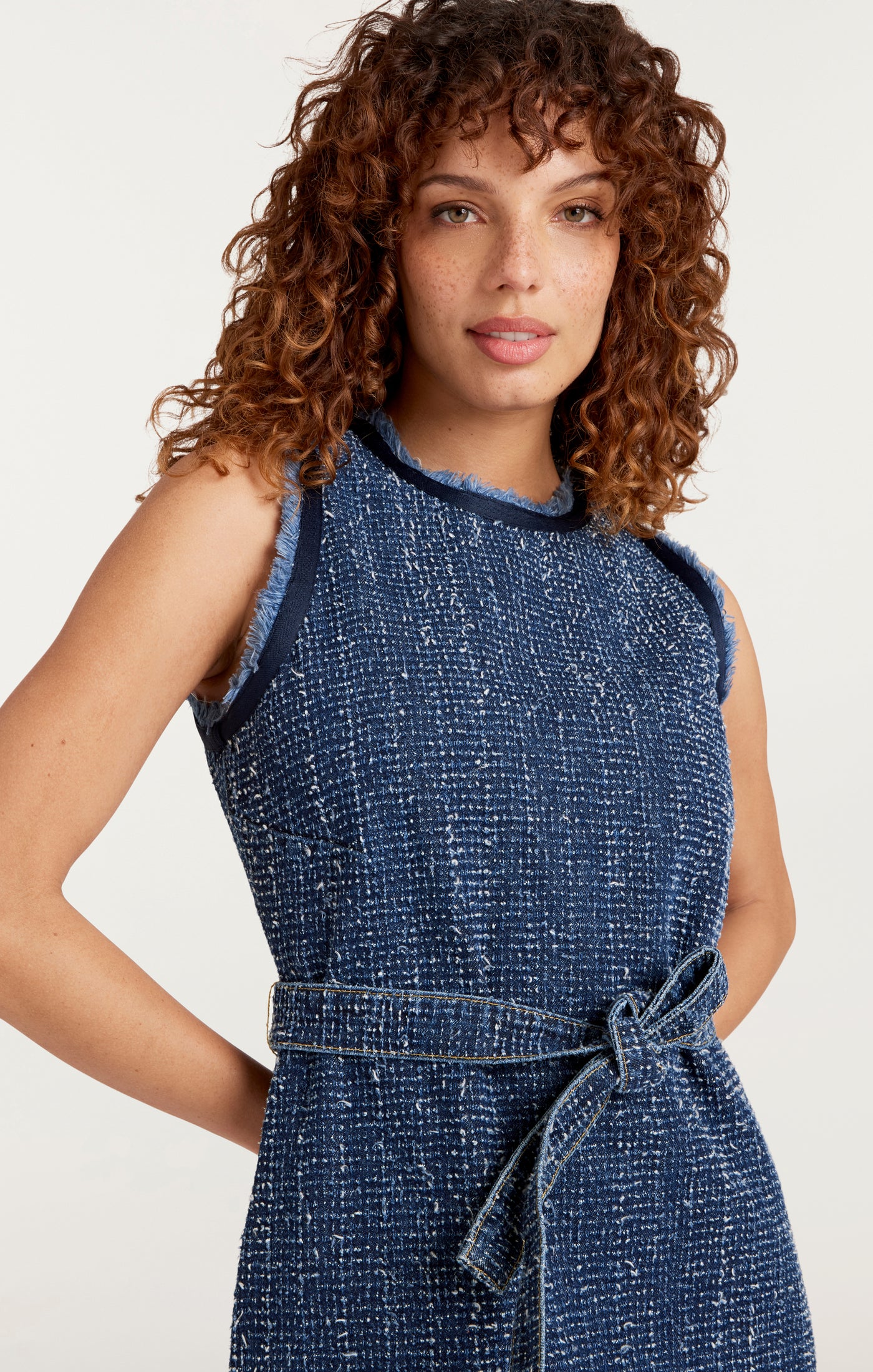 Boucle Denim Mindie Dress