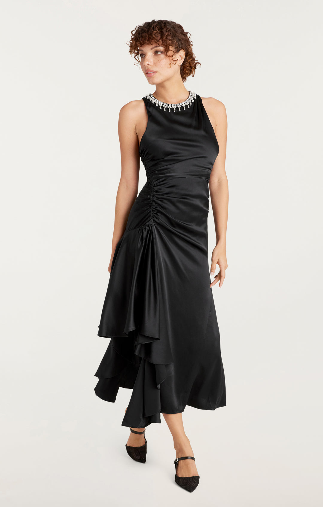 My shawty chicago satin day dress ブラックF My shawty/マイシャウティー chicago satin day dress a2110003
