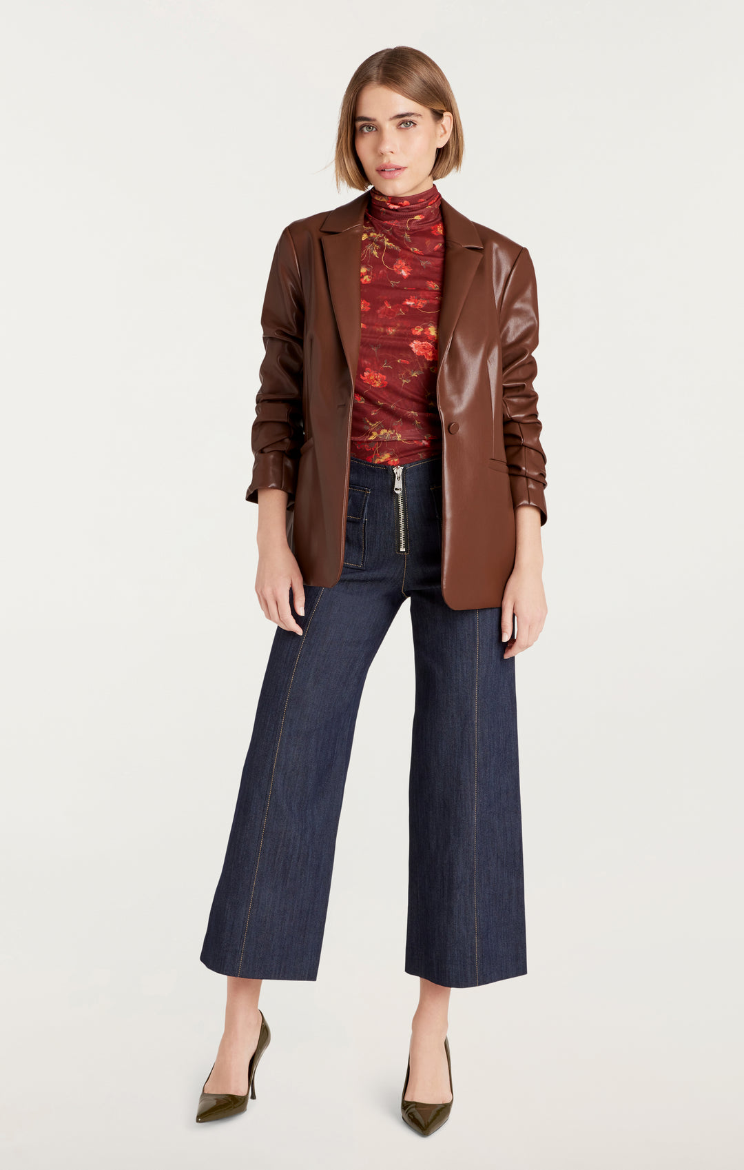 Vegan Leather Kylie Blazer – Cinq à Sept