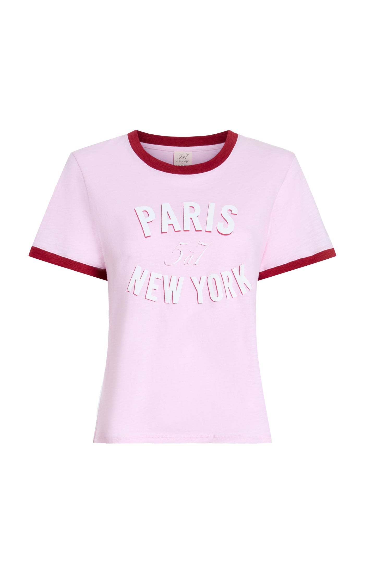 Paris New York Ringer Tee