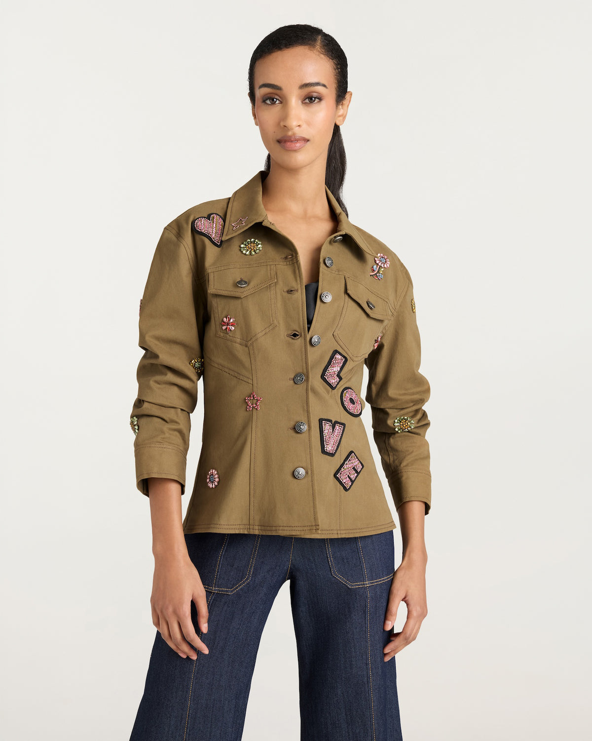 Ditsy Love Scrunched Canyon Jean Jacket