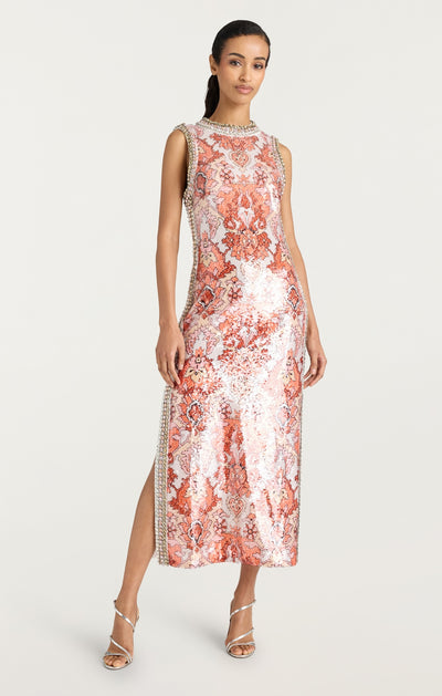 Sequin Damask Ayden Dress