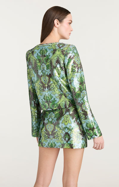 Sequin Damask Aspen Jacket