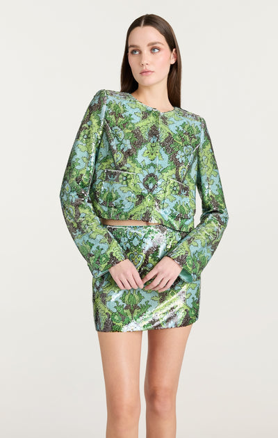 Sequin Damask Aspen Jacket