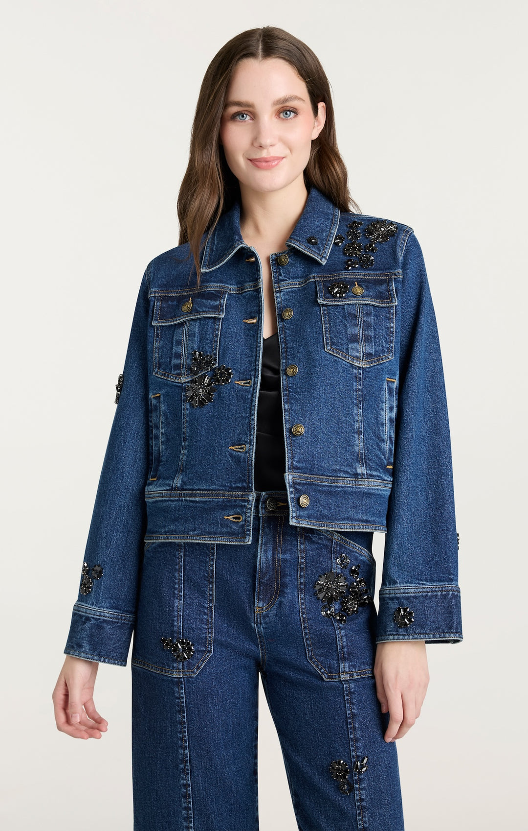 2025年新作 Jet Sept à Cinq – Jacket Riviera Embellished Black 洋楽