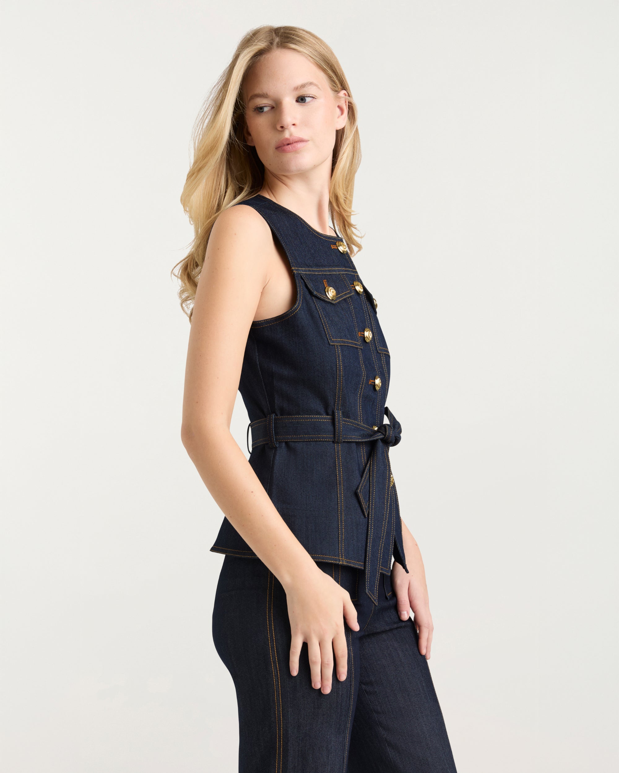 Indigo Reenee Jean Vest