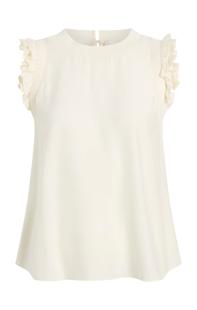 Woven Ruffle Lenore Top