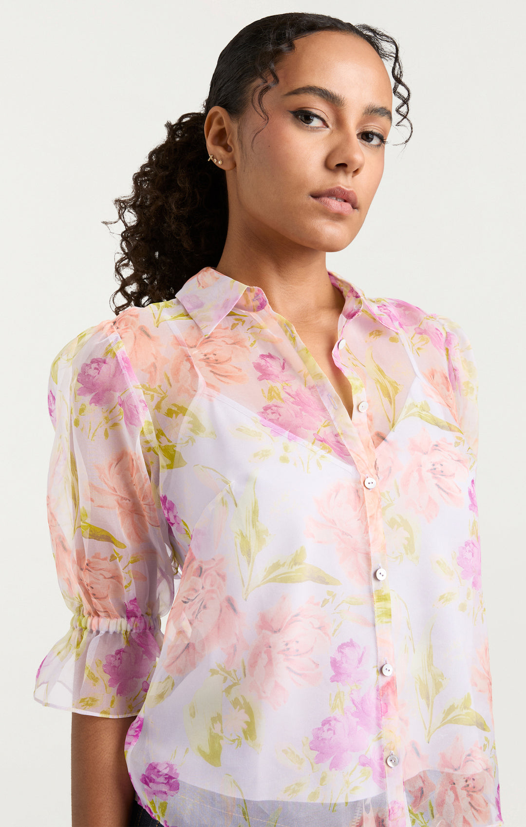 CERRIC(セリック) FLOWER TWISTED HALF TOP TOPS - CERRIC