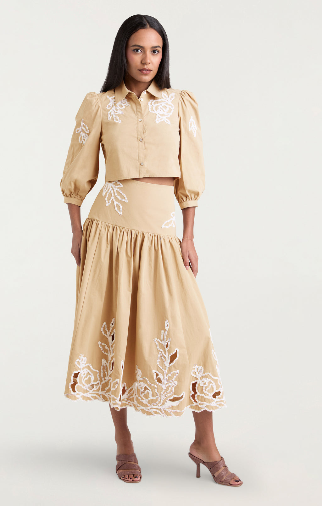 Trailing Peonies Tilda Skirt