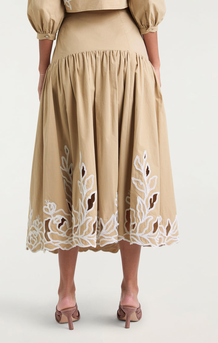 スカート TAN PATTERNED SKIRT 06401-