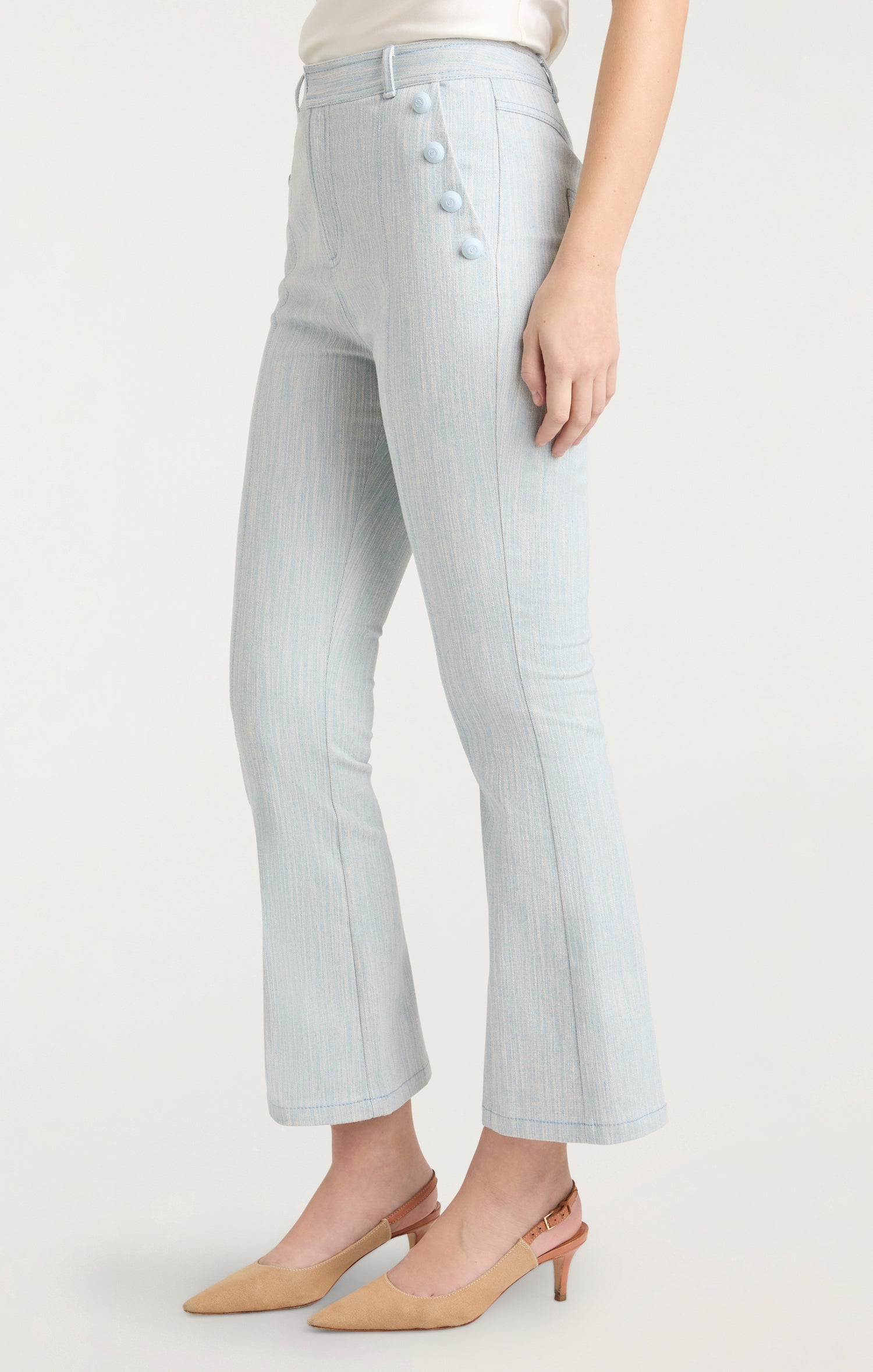 Two Tone Melange Linda Jeans
