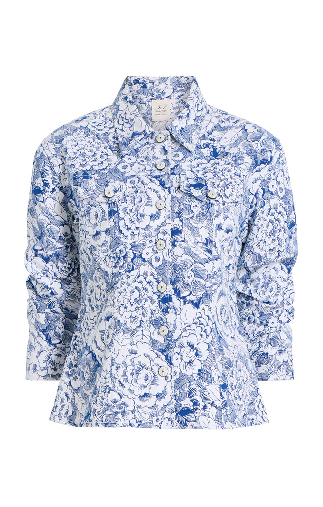 【PerfumeCloset】CHECK COMBINATION OUTER Long Sleeve 6 Pocket Top Mauve – Mandala Scrubs