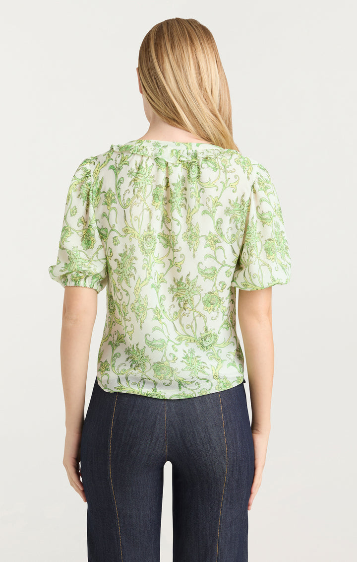 売れ筋商品|||セセ カットソー トップス レディース Women's Round-Neck Long-Sleeve Floral-Eyelet Top New Ivory Mock Neck Long Sleeve Floral Lace Top | Windsor