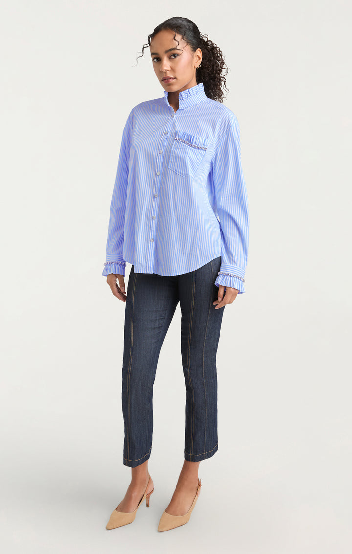売れ筋商品|||イチ シャツ レディース トップス IHSILJA - Button-down blouse - placid blue Gerda Top – Cinq à Sept