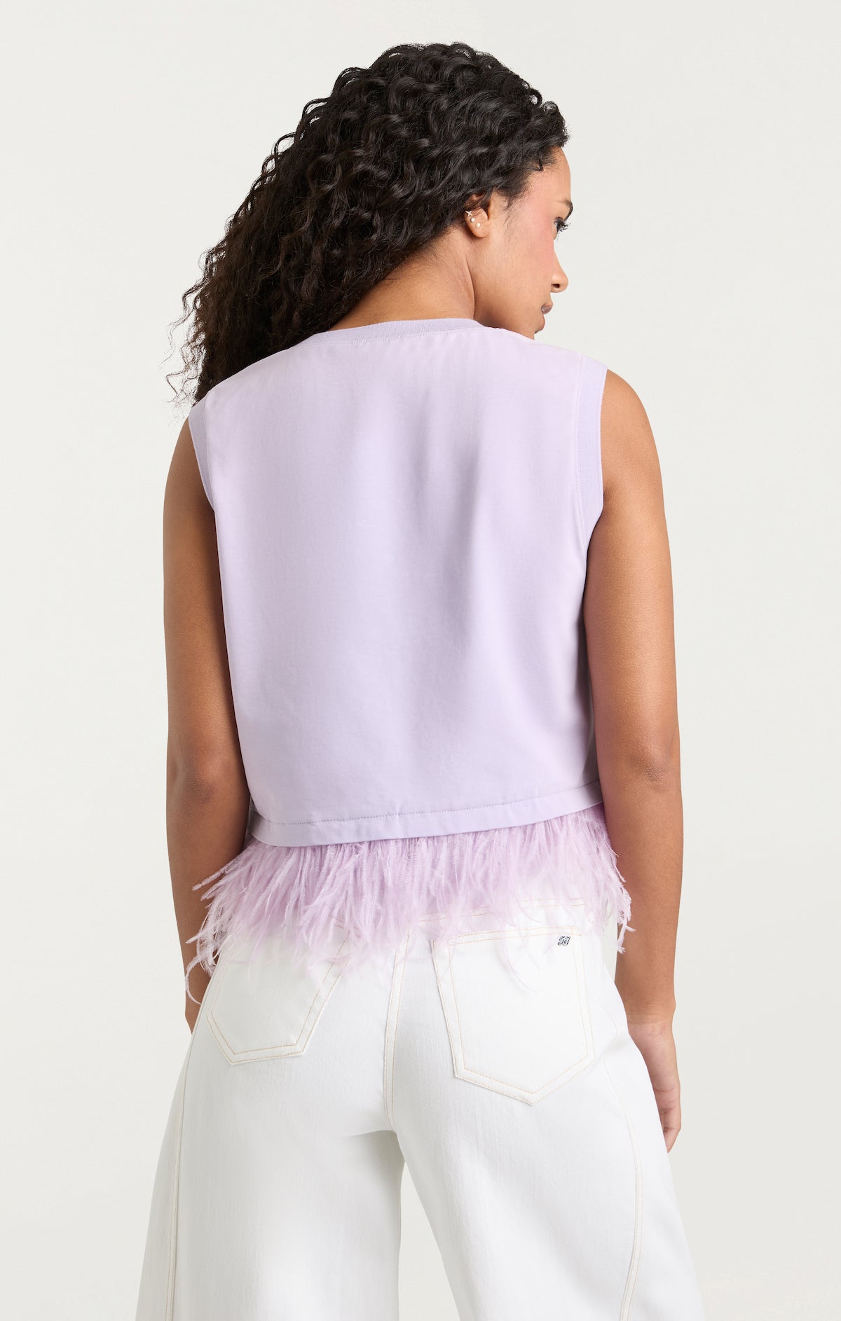 Cropped Feather Tee