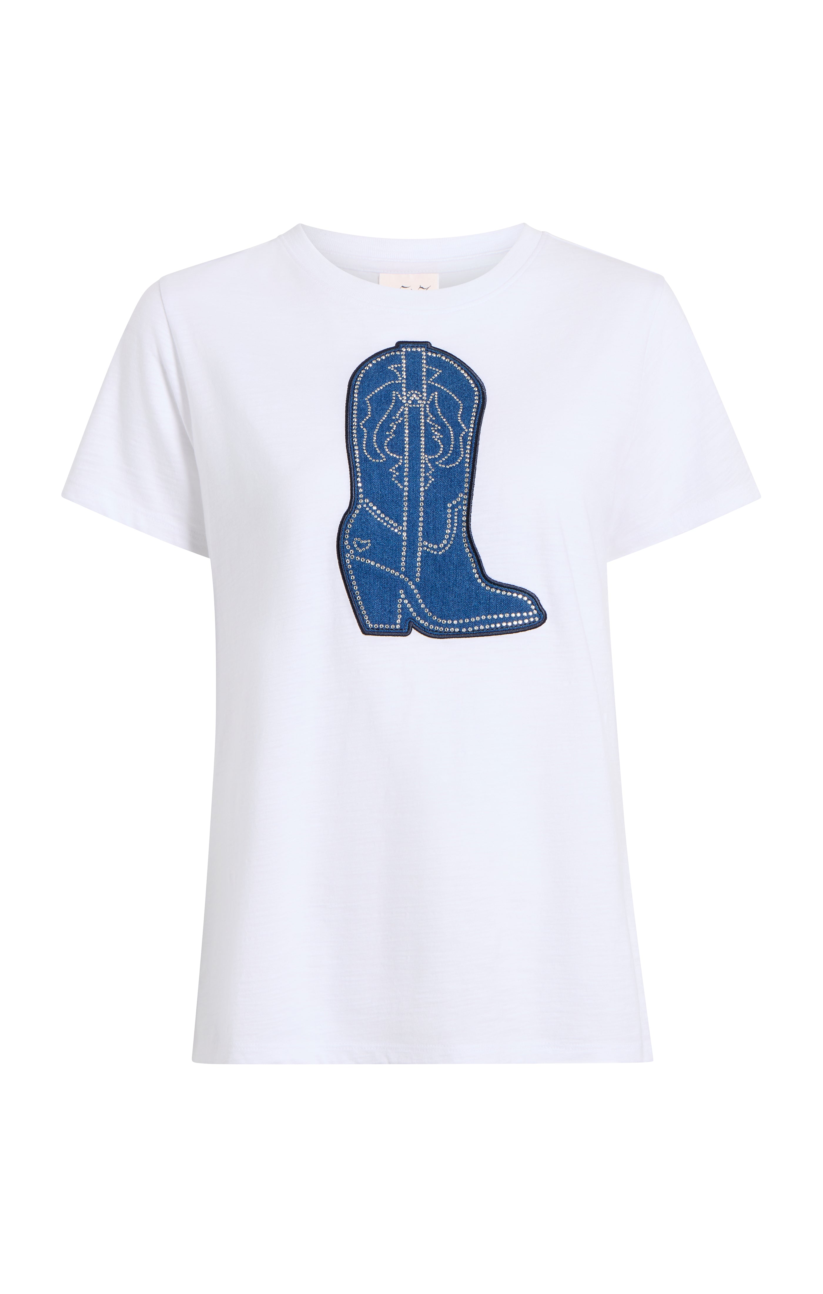 Silver Studs Jean Boot Tee
