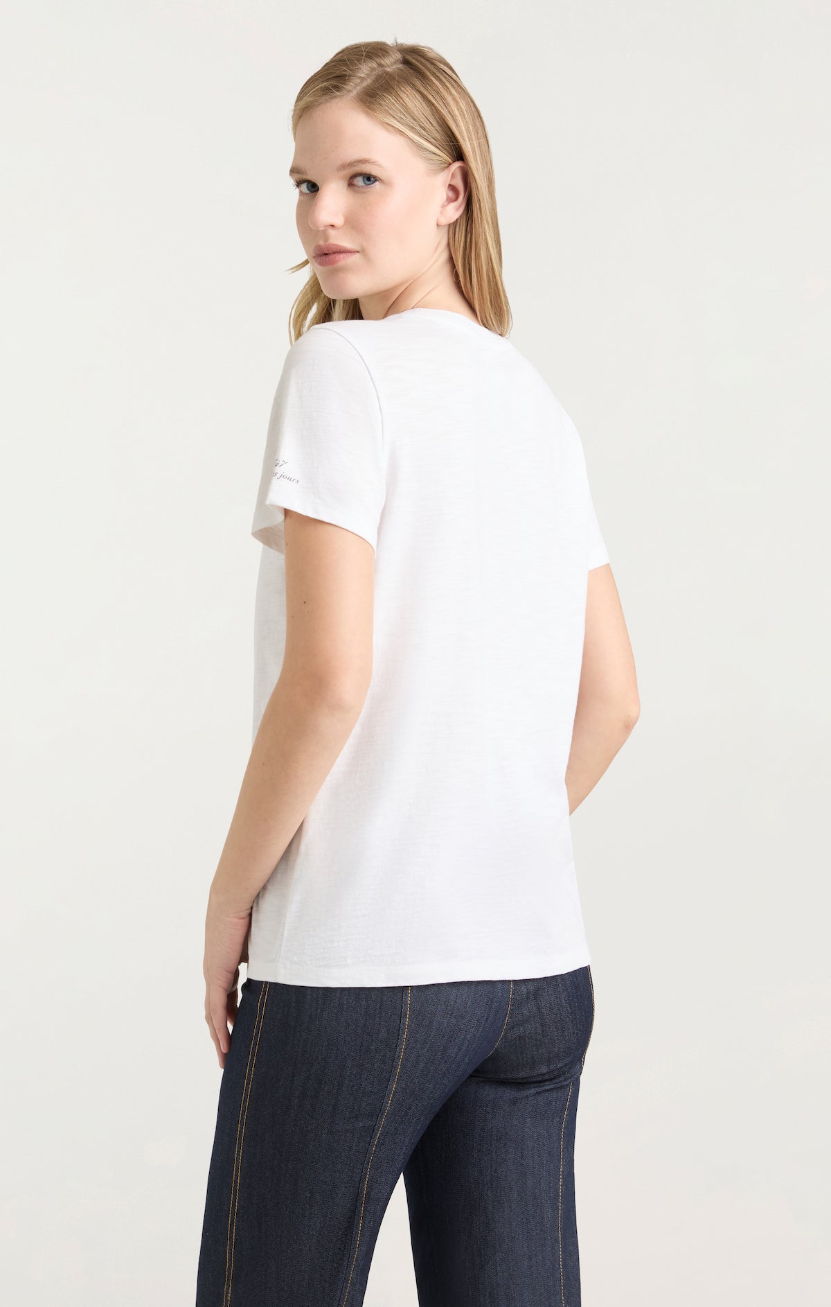 Silver Studs Denim Boot Tee