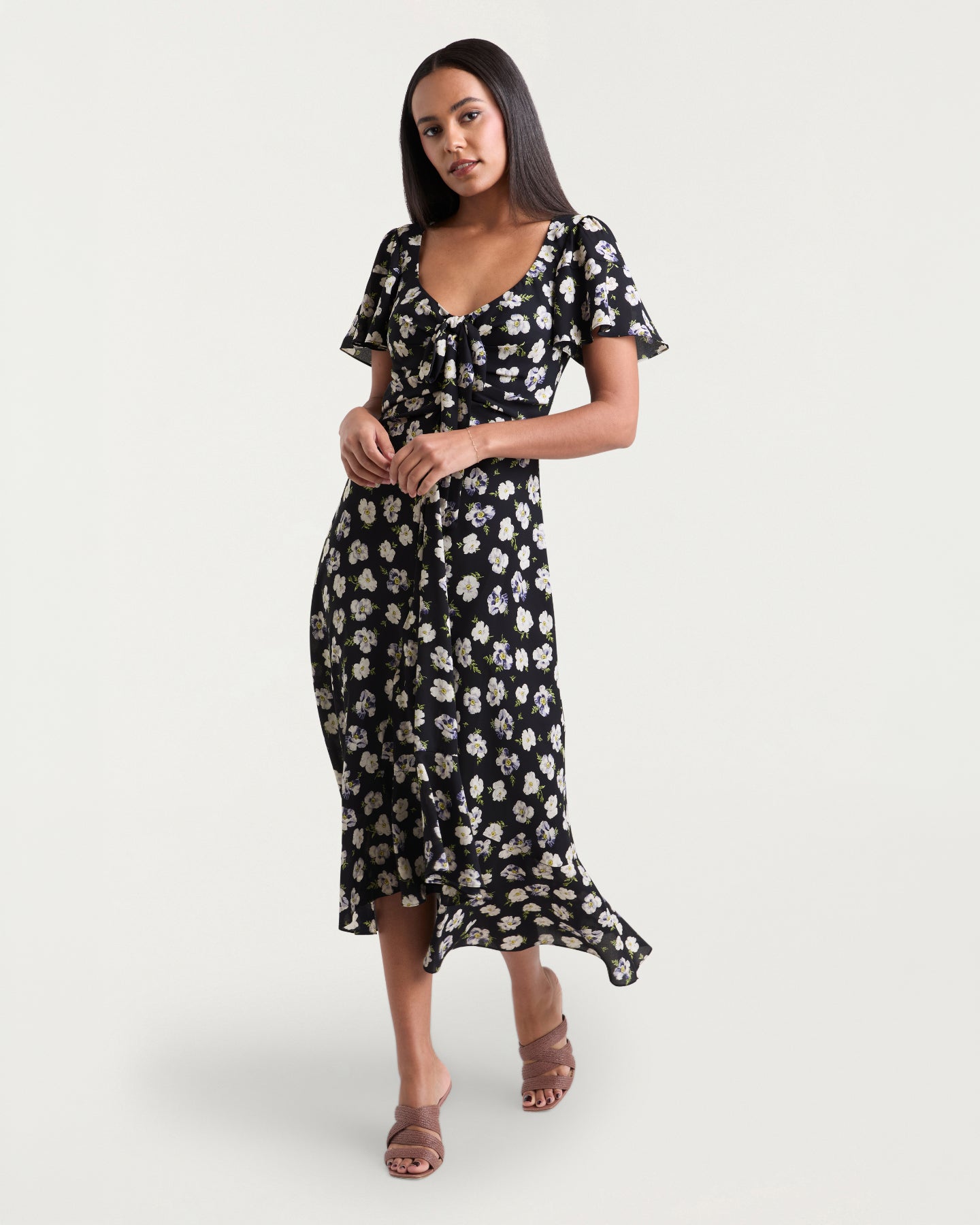 Mini Tossed Poppies Isha Dress