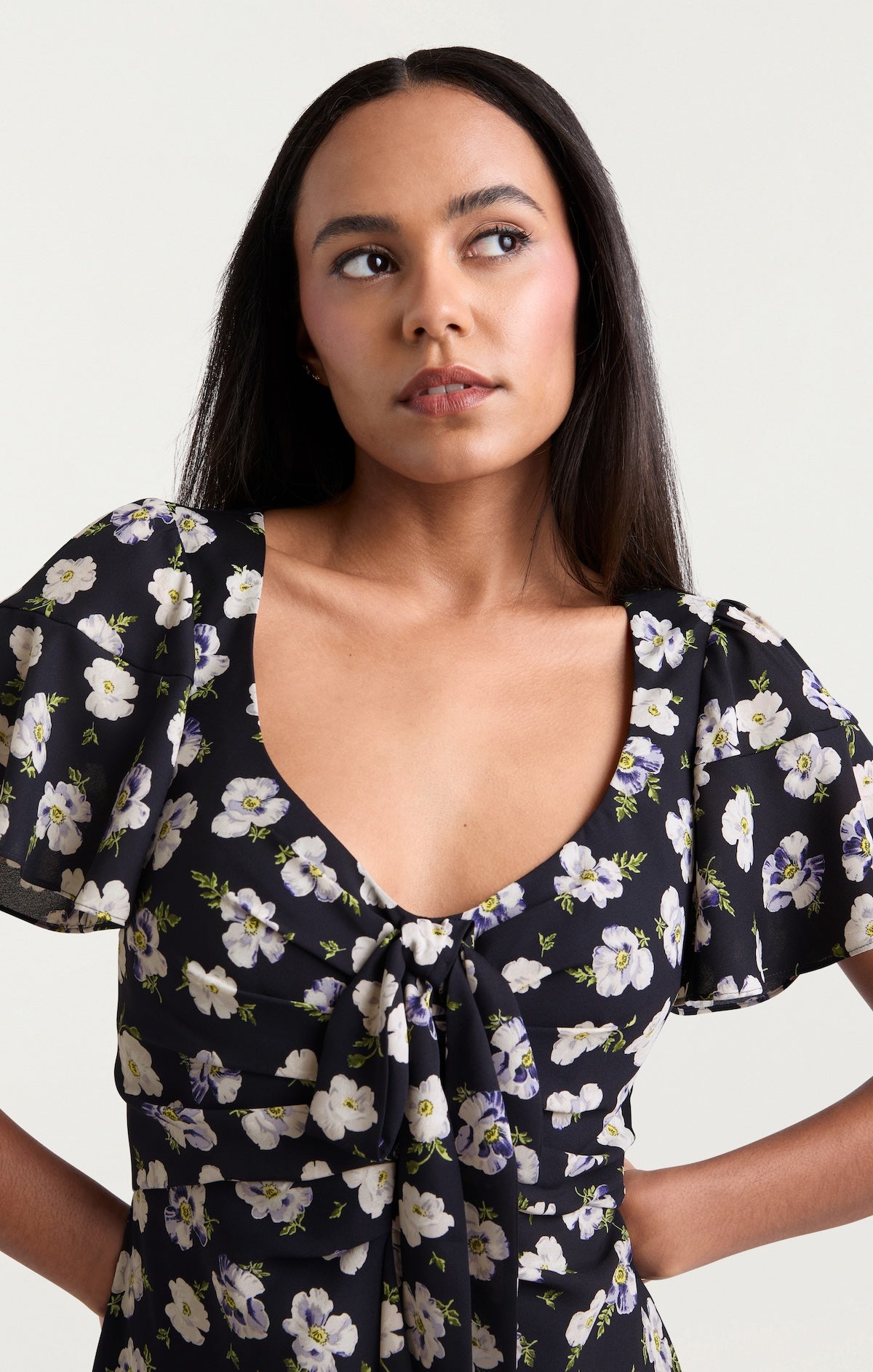 Mini Tossed Poppies Isha Dress