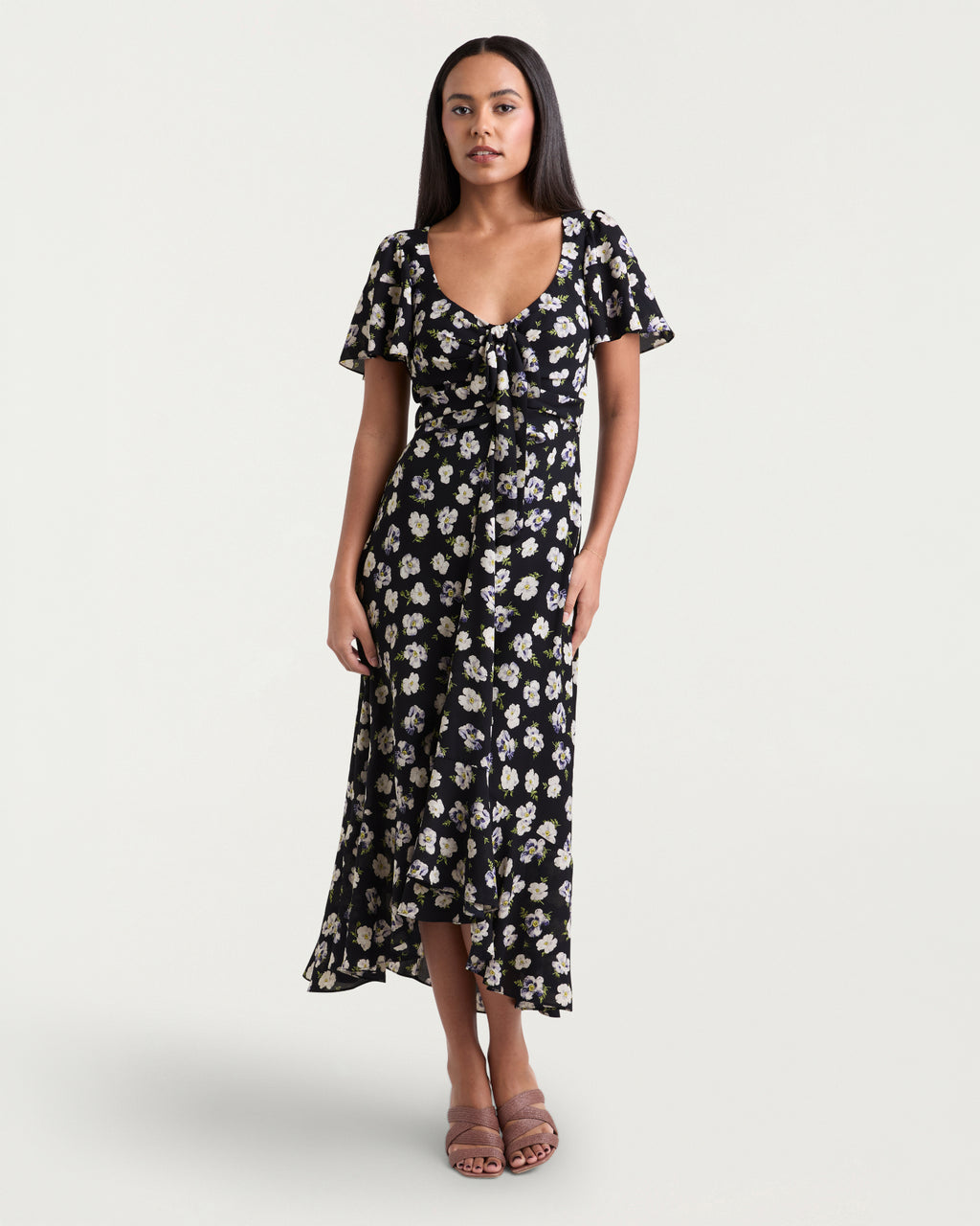 Mini Tossed Poppies Isha Dress