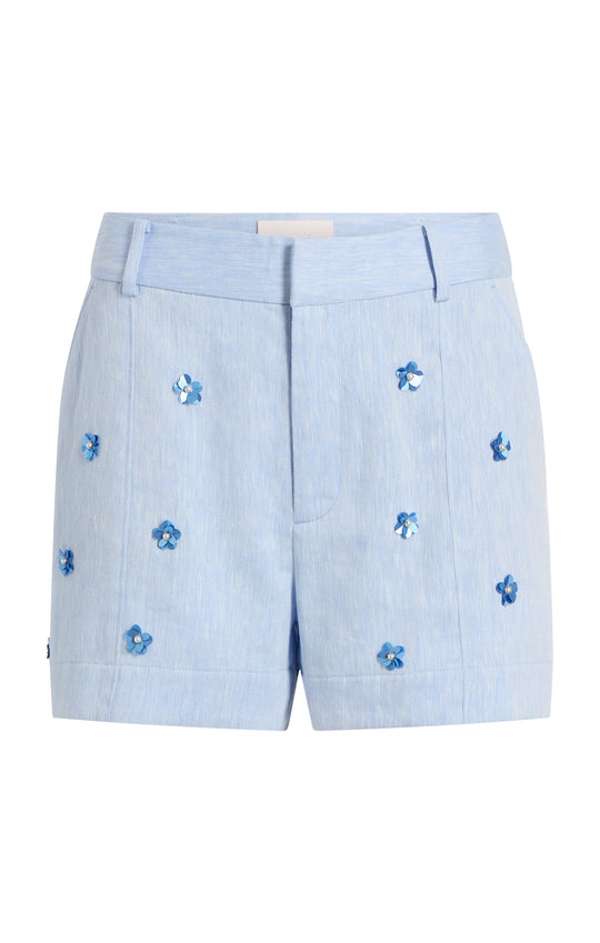 Pearl Ditsy Linen Suiting Tora Short