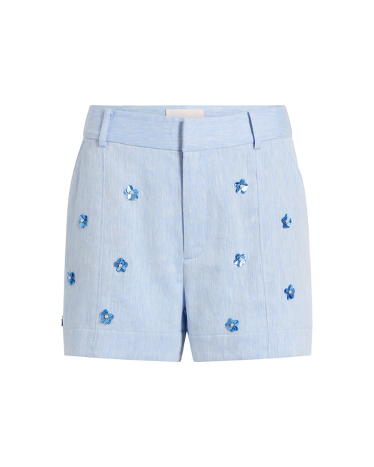 Pearl Ditsy Linen Suiting Tora Short