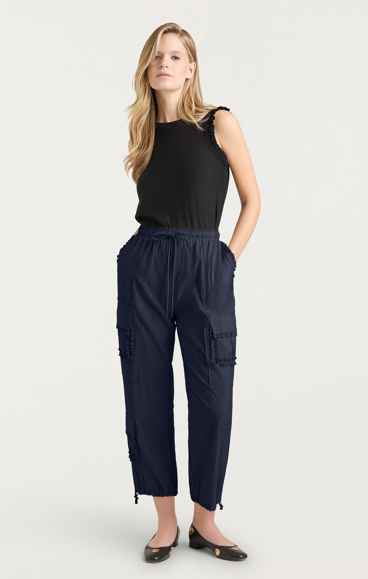 Ruffle Nitsan Parachute Pant