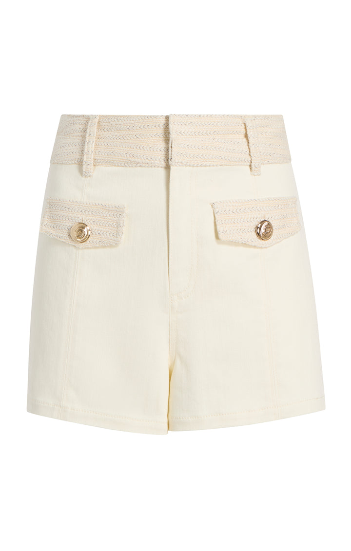 melt the lady tweed short pants wh×bk Access Fashion | High-waist tweed shorts