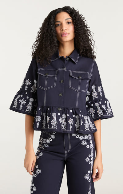 Mazie Eyelet Mandie Jacket
