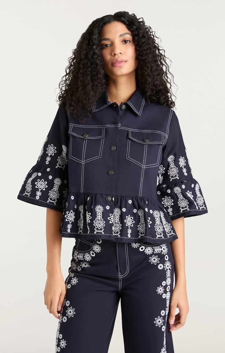 Mazie Eyelet Mandie Jacket – Cinq à Sept