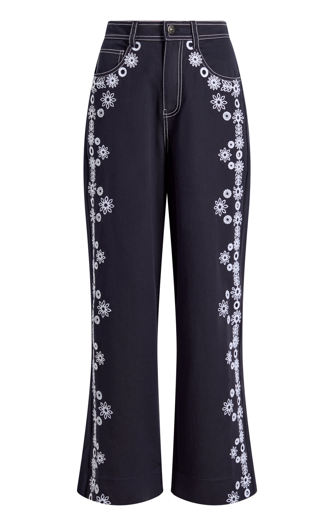 パンツ A FERRETTI Woman Pants Blue 03031619 0510 Gia Satin Wide-Leg Pants | GUESS Factory