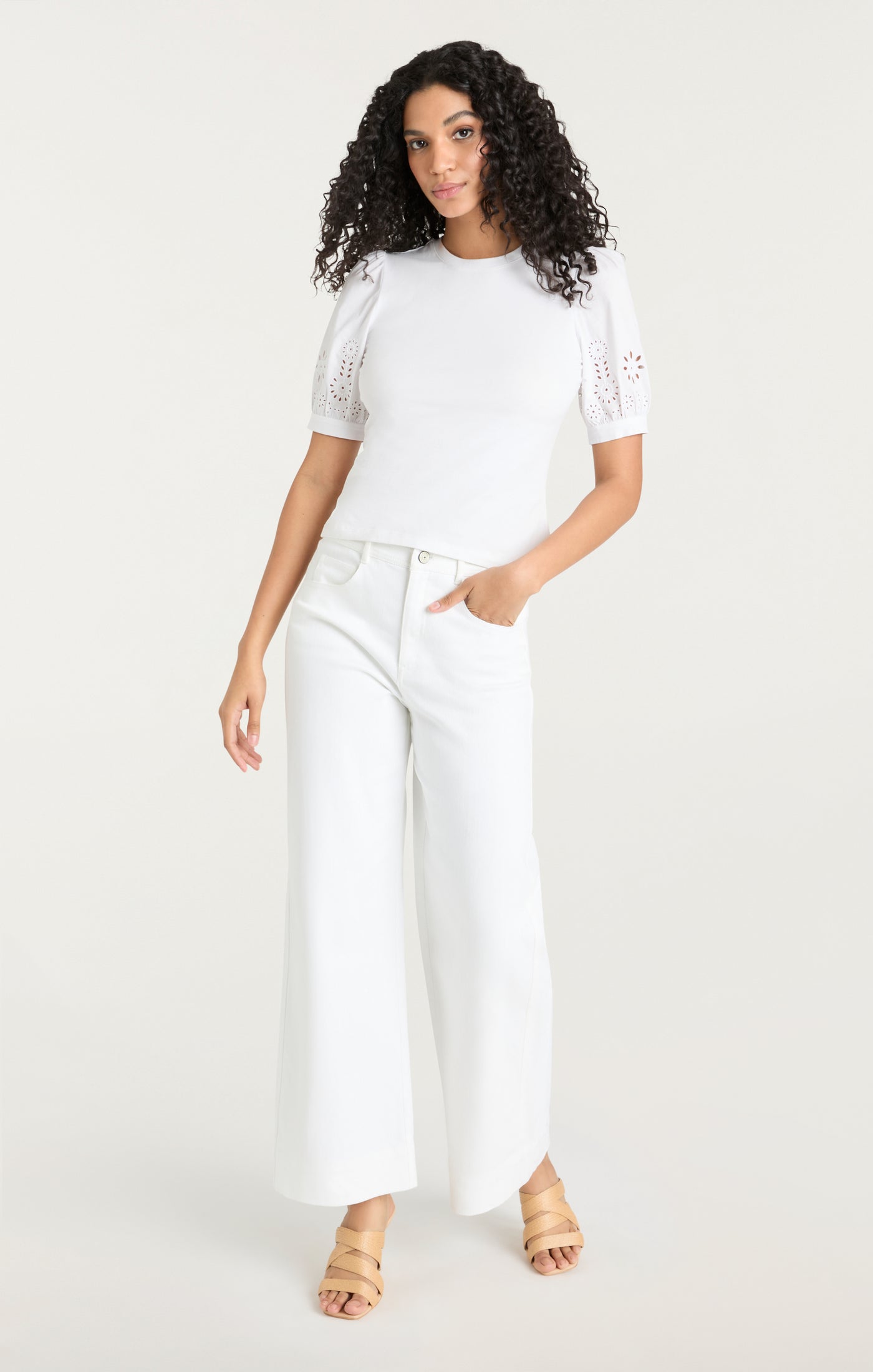 Embroidered Mazie Eyelet Coria Top