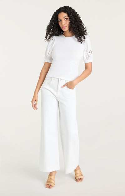 Embroidered Mazie Eyelet Coria Top