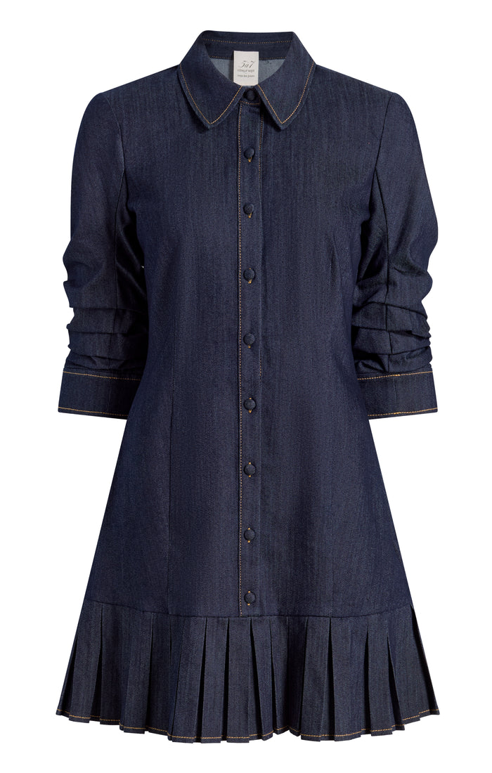 cinq à sept Indigo Denim Lucilla Dress Indigo