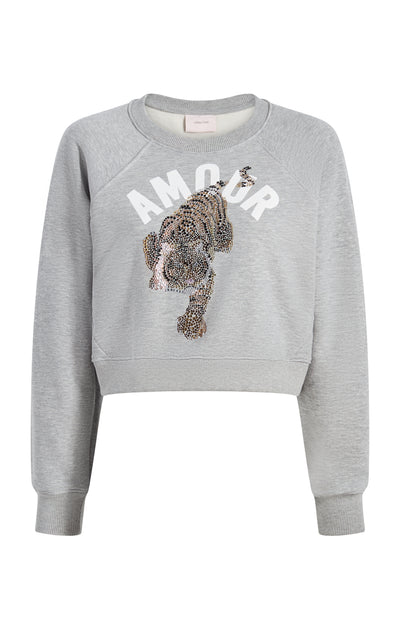 Tiger Cropped Jennifer Pullover