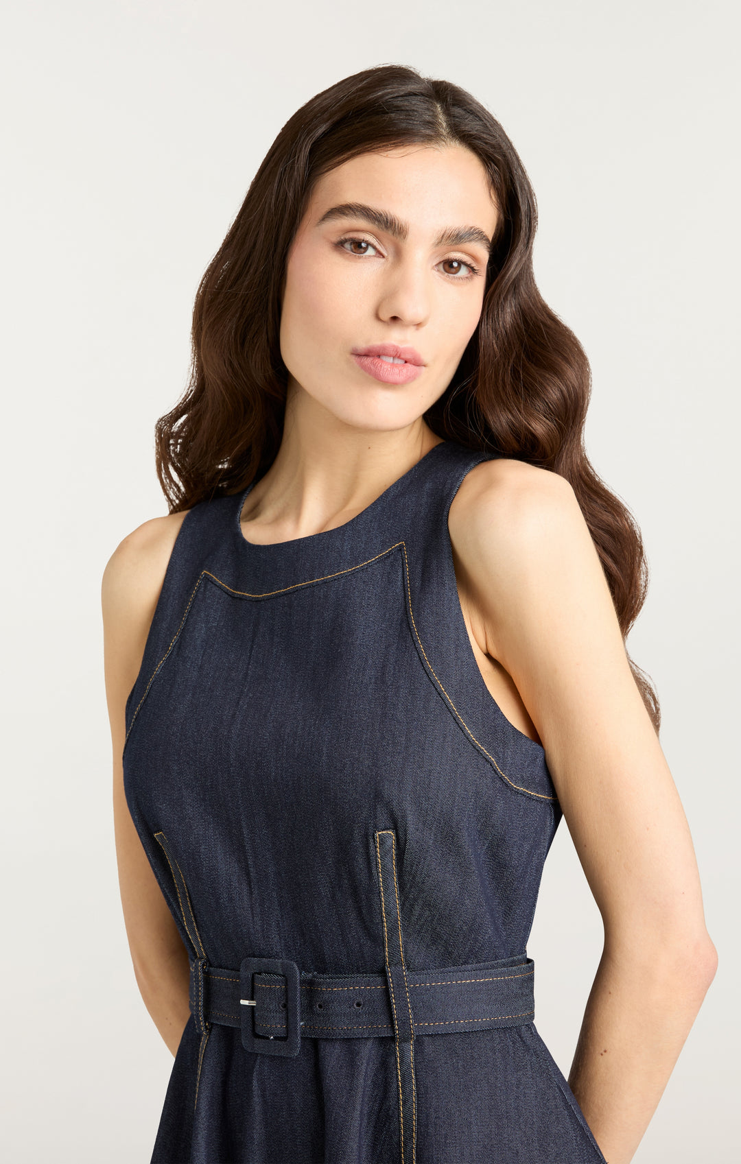 Cinq à Sept Women's Zelda Denim Belted Midi-Dress - Indigo Cinq à Sept Women's Zelda Denim Belted Midi-Dress - Indigo