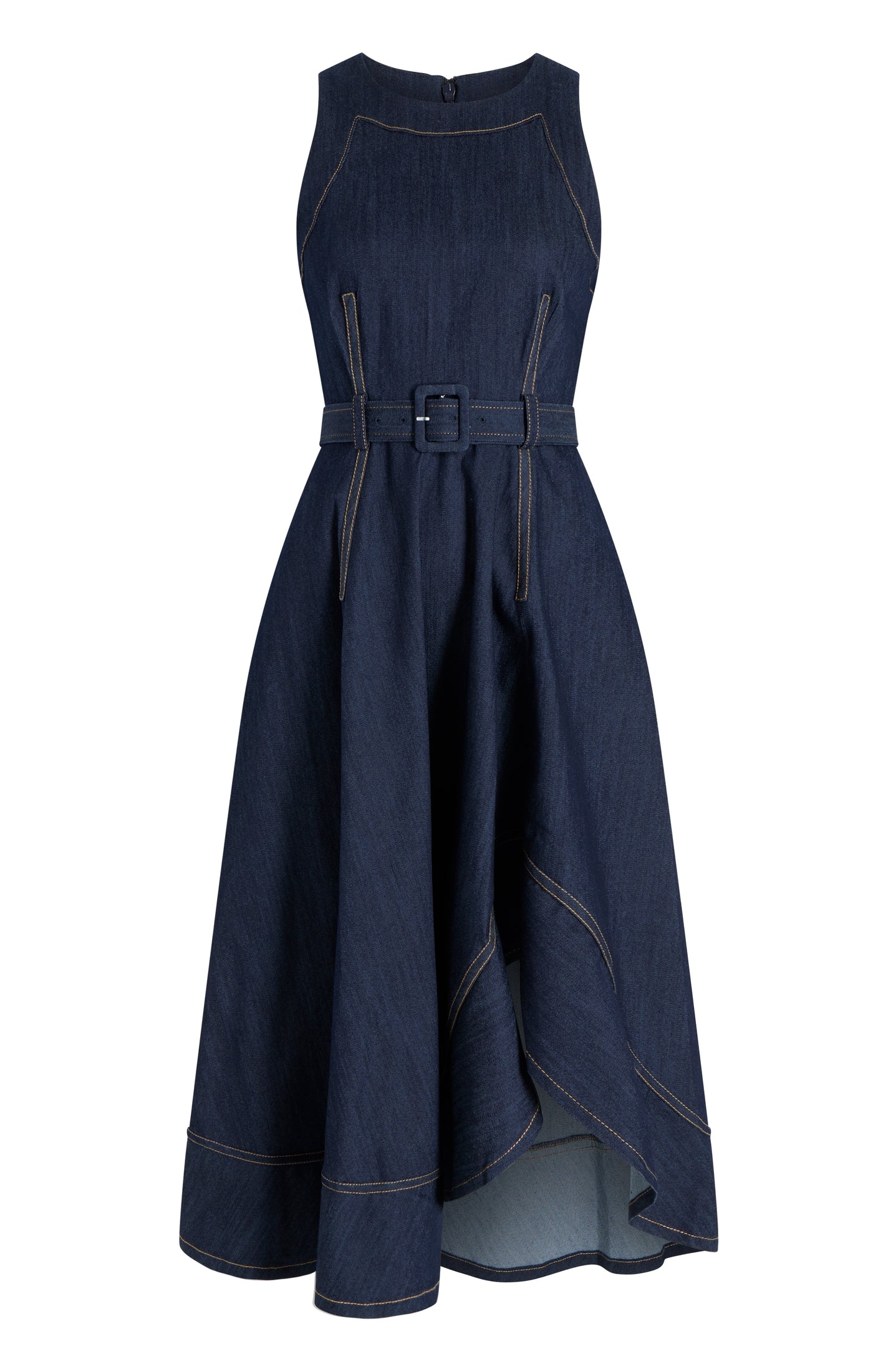 Cinq Sept Women's Zelda Denim Belted Midi-Dress - Indigo - Size 8 Cinq Sept Women's Zelda Denim Belted Midi-Dress - Indigo - Size 8