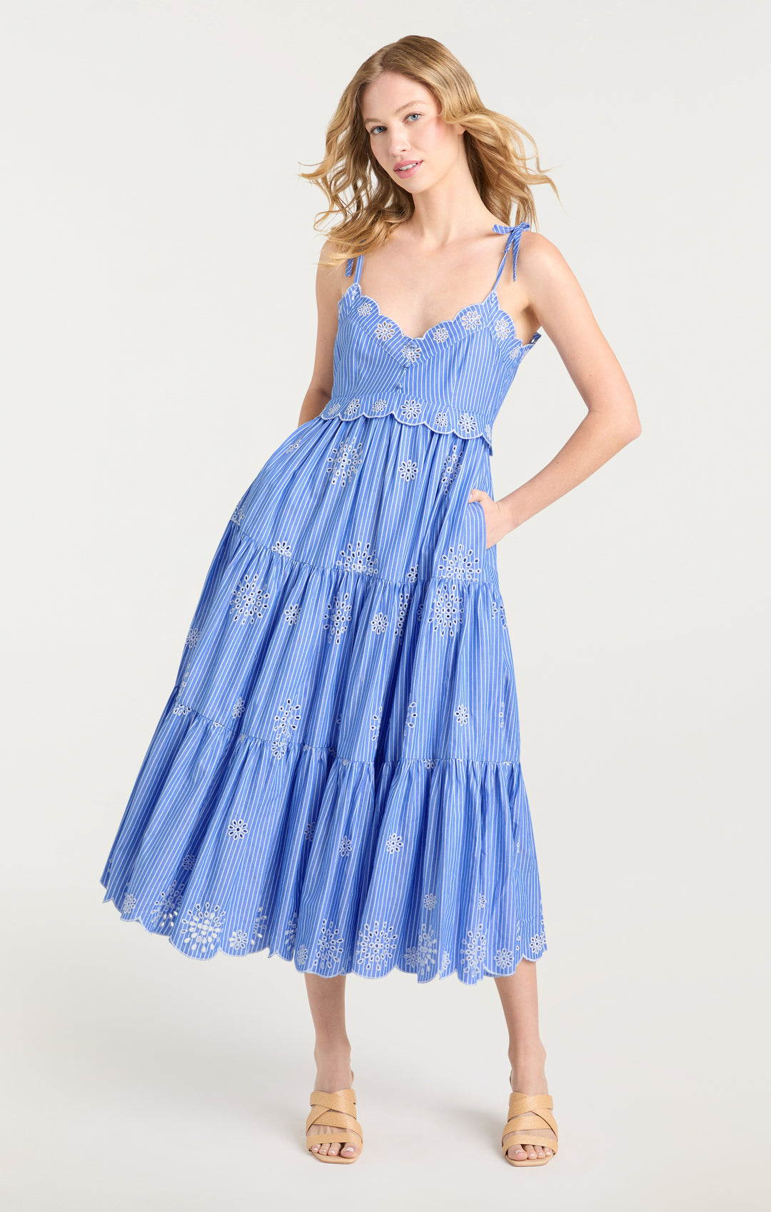 Embroidered Stripe Darcey Dress – Cinq à Sept