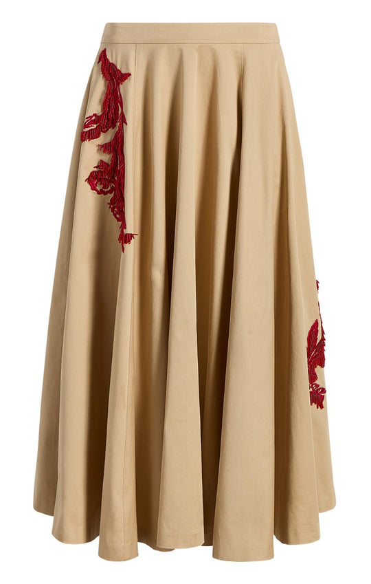 Floral Embellished Rizzo Skirt