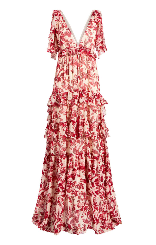 cinq a sept pink floral dress Cinq Sept Junette Floral Silk Minidress - Cherry Rose Multi