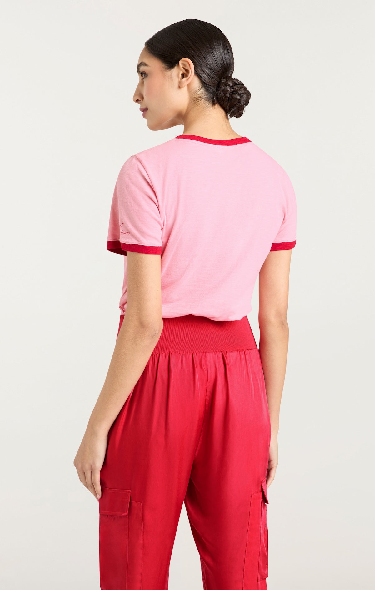 Paris Lamour Heart Shrunken Ringer Tee