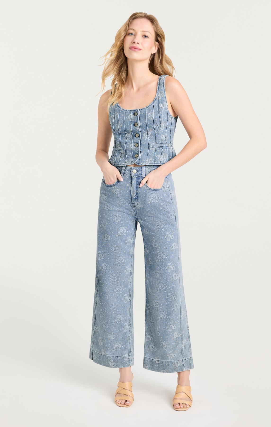 Petite Bouquet Denim Betsy Pant