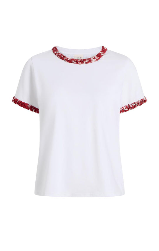 Cinq a Sept ★ ネックレス Tシャツ Cinq à Sept Bella Necklace Cotton T-Shirt | Saks Fifth Avenue
