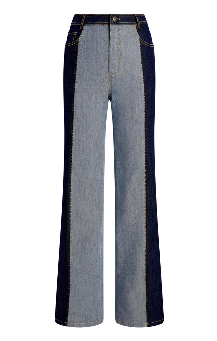 cinq à sept Contrast Francine Pant Indigo