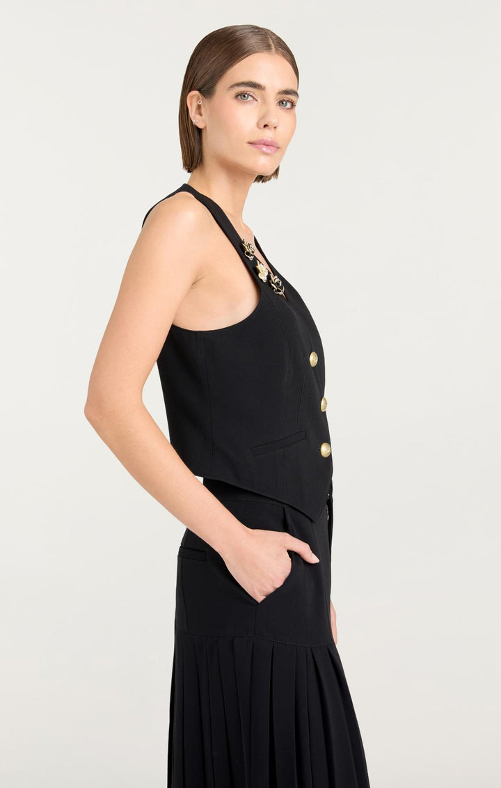 Crepe Bane Vest – Cinq à Sept