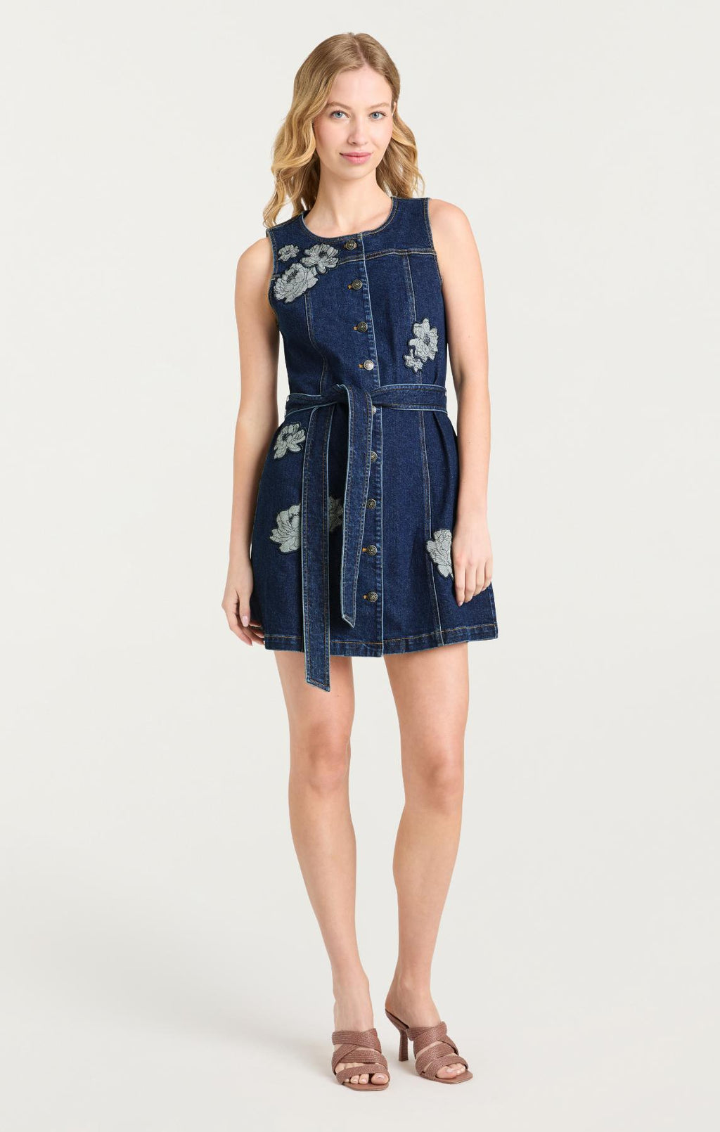 Floral Applique Marsha Jean Dress