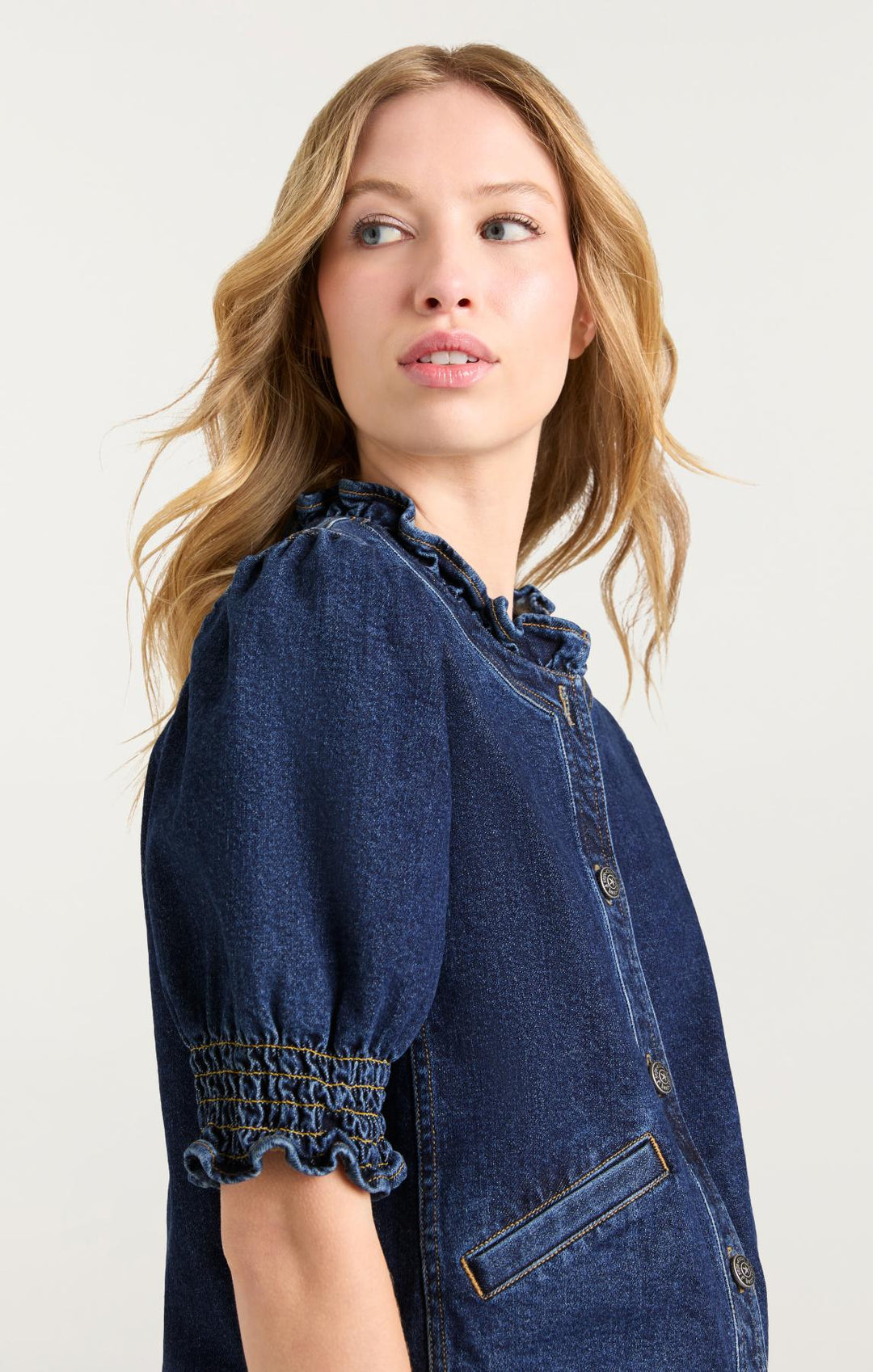 じ*ん様 【GRANCY】Pierced Tuck Tailored Jacke Quincy Jean Jacket – Cinq à Sept
