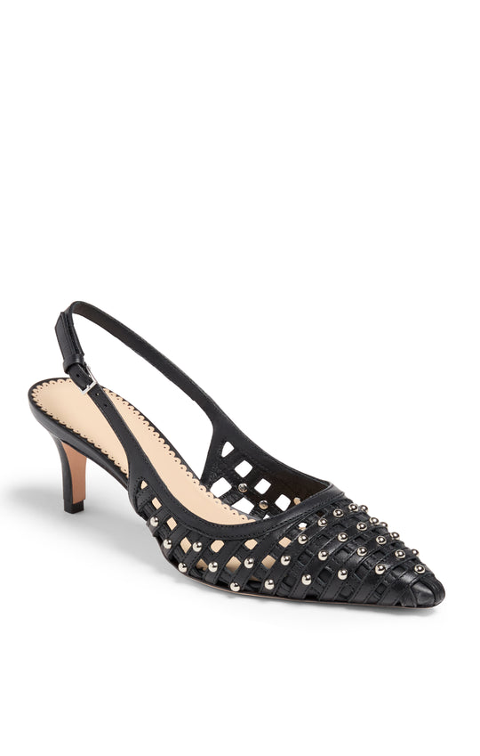 Rena Cage Studded Slingback Pump