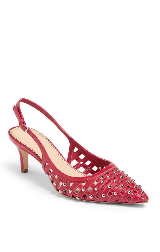 Rena Cage Studded Slingback Pump